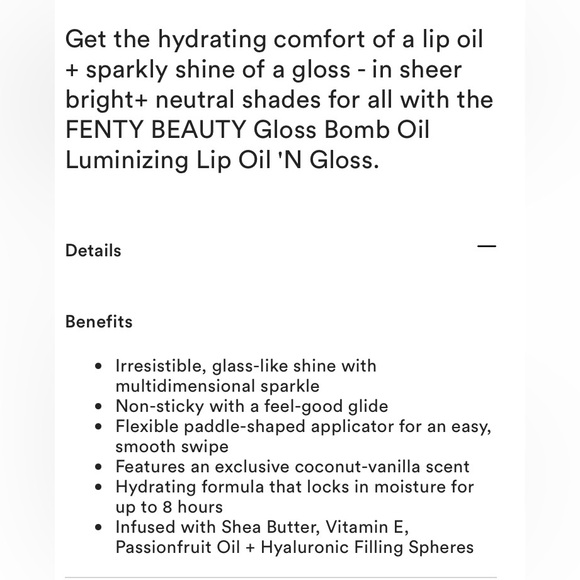 Fenty Beauty Gloss Bomb Luminizing Lip Oil Gloss Miss Jellyfish Limited Edition - Picture 13 of 13